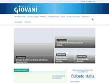 Tablet Screenshot of diabetegiovani.com